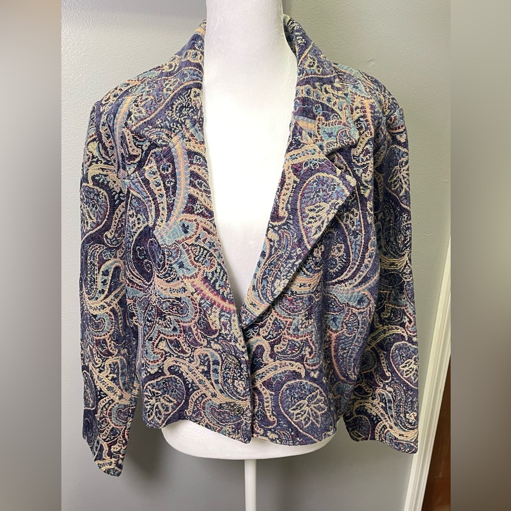 Silverado Women's Vintage Tapestry Boho Southwestern Paisley Jacket Size Medium